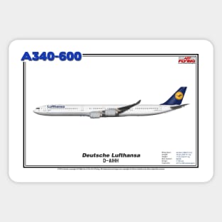 Airbus A340-600 - Deutsche Lufthansa (Art Print) Sticker